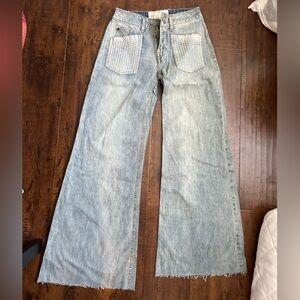 Free people bell bottom jeans size 24